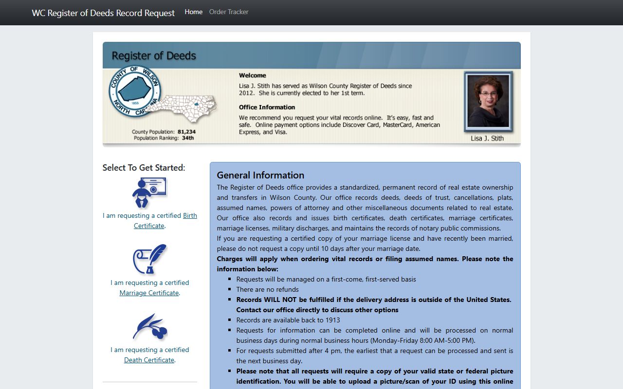 Wilson phone number Register of Deeds Permitium records portal